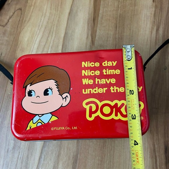FUJIYA Peko & Poko Tin Metal Box Crossbody Box 6'' x 4'' x 3'' - Picture 10 of 14